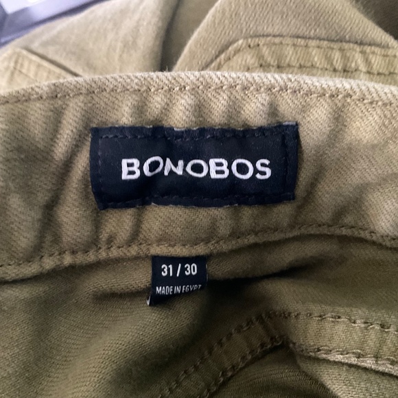 Bonobos 31x 30 5 Pocket Slim Taper Green Denim Mens Jeans - Picture 3 of 12